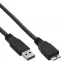 InLine USB 3.2 Gen.1 Kabel Typ A Stecker / Micro B Stecker, schwarz, 1,5m