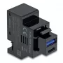 DELOCK Keystone-Modul 41482 mit USB-C- und USB-A-Anschlüssen, flach, schwarz