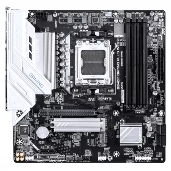 GIGABYTE B840M GAMING PLUS WIFI6E Motherboard - AMD Ryzen 9000 CPUs, 8+2+2 Phases VRM, bis zu 8200MHz DDR5 (O.C), 2x PCIe 4.0 M.2, Wi-Fi 6E, 1GbE LAN, USB 3.2 Gen 2
