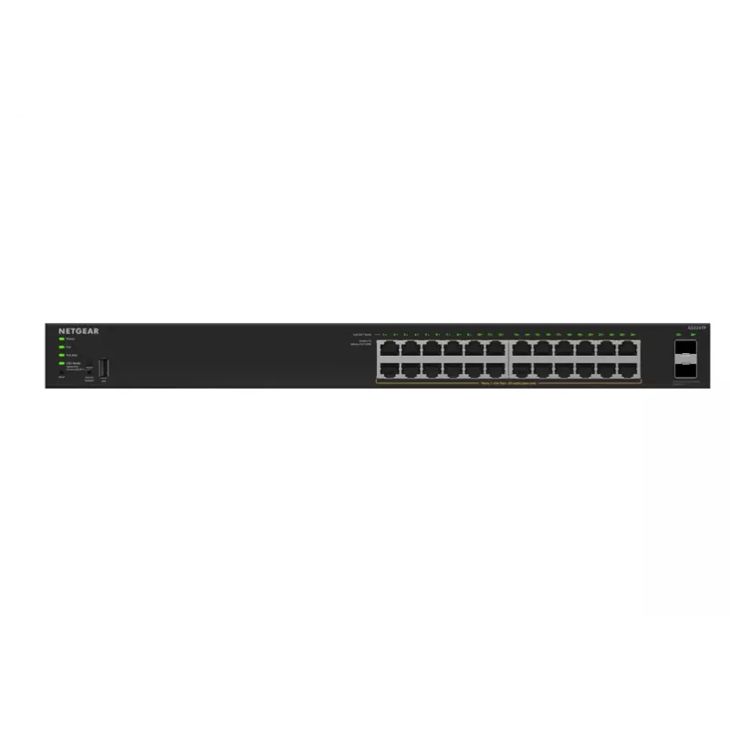 NETGEAR GS324TPv2 Managed L2/L3 Gigabit Ethernet (10/100/1000) Power over Ethernet (PoE) 1U Schwarz