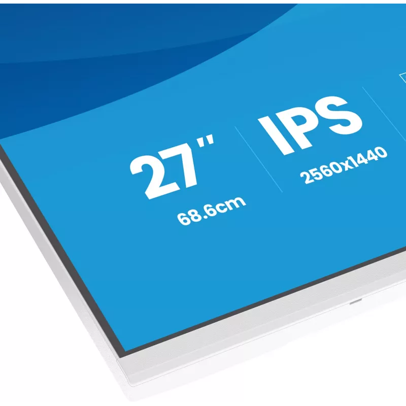27 Zoll IIYAMA ProLite XB2797QSU-W1 IPS Quad HD (2560x1440) LED-Monitor, 178° Betrachtungswinkel, USB 3.2 Hub, Lautsprecher, VESA, höhenverstellbar, weiß