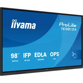 Interaktives Flachdisplay IIYAMA TE9813A-B2AG 97,5 Zoll (2,48 m) 4K Ultra HD 500 cd/m² Wi‑Fi Android 24/7 Schwarz