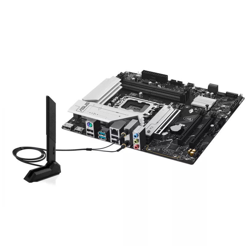 ASUS PRIME B760M-A WIFI II Mainboard, micro ATX, Intel B760, LGA 1700, DDR5, 4 DIMM-Steckplätze, bis zu 256 GB, Wi-Fi 6E, 2,5Gb Ethernet