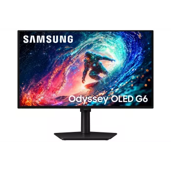 Samsung 27 Zoll Odyssey OLED G61SH QHD 240Hz Gaming-Monitor, 68,6 cm (27 Zoll), 2560 x 1440 Pixel, Quad HD, OLED, 0,03 ms, Schwarz