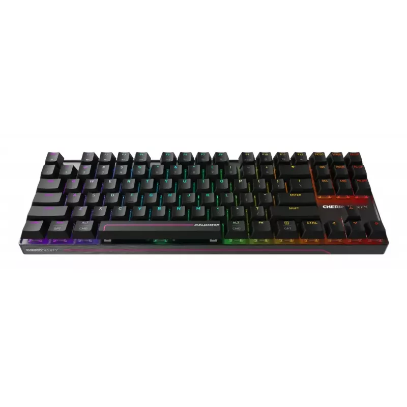 Mechanische Gaming-Tastatur Cherry MX 8.2 Pro TMR Wireless Tenkeyless 88 Tasten RGB USB + RF + Bluetooth QWERTY US International Schwarz
