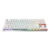 Kabellose Gaming-Tastatur Cherry MX 8.2 Pro TMR – Tenkeyless 88-Tasten, USB + RF + Bluetooth, magnetisch-mechanische Switches, RGB, Silber/Weiß