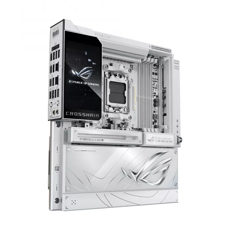 Motherboard ASUS ROG CROSSHAIR X870E GLACIAL — AMD X870E, Sockel AM5, E-ATX, DDR5, bis zu 256 GB, Wi‑Fi 7, 10Gb Ethernet