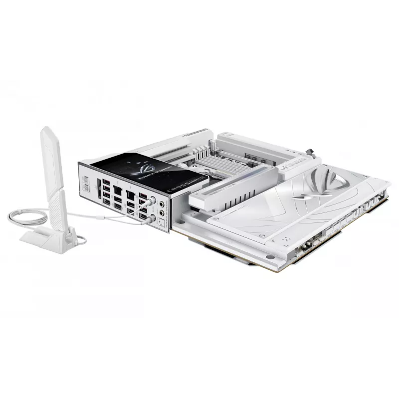 Motherboard ASUS ROG CROSSHAIR X870E GLACIAL — AMD X870E, Sockel AM5, E-ATX, DDR5, bis zu 256 GB, Wi‑Fi 7, 10Gb Ethernet