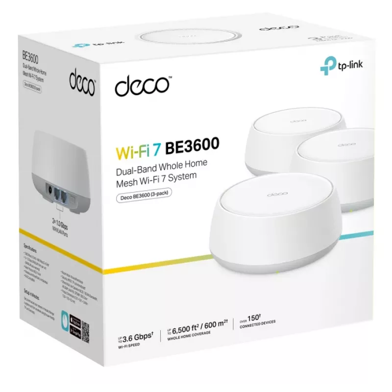 TP-Link Deco BE3600 Dual-Band (2,4 GHz / 5 GHz) Wi-Fi 7 (802.11be) Weiß 2 Intern