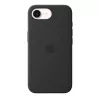 Silikonhülle mit MagSafe für Apple iPhone 17e — Schwarz, Silikon & Mikrofaser, 6,1 Zoll