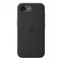 Silikonhülle mit MagSafe für Apple iPhone 17e — Schwarz, Silikon & Mikrofaser, 6,1 Zoll