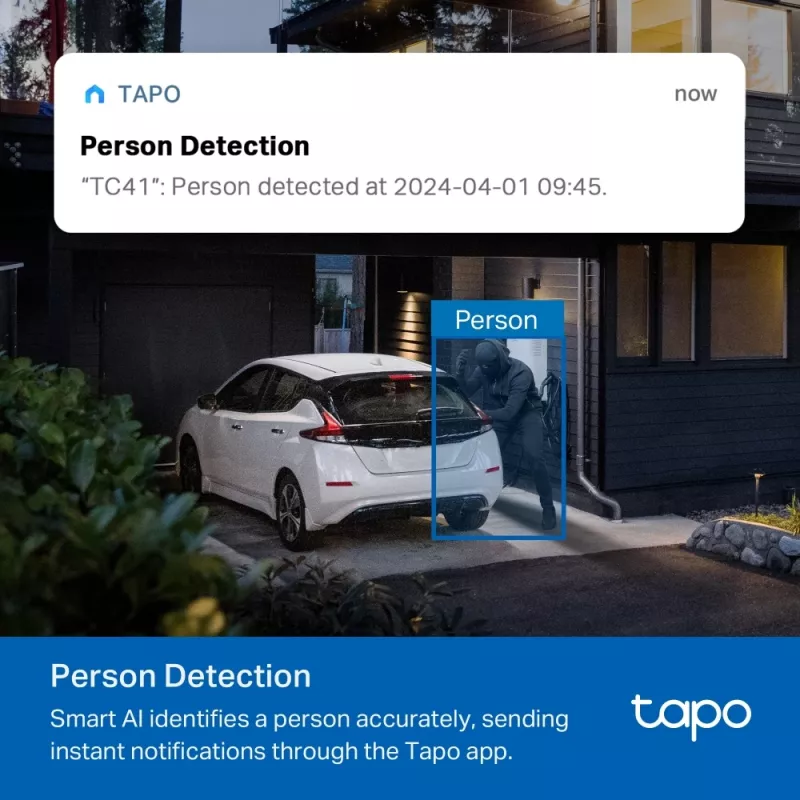 TP-Link Tapo TC41 V2 Kugelförmige IP-Überwachungskamera Innen & außen 2304 x 1296 Pixel Decke/Wand/Mast