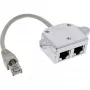 InLine ISDN Port-Doppler 1x RJ45 Stecker / 2x RJ45 Buchse mit Kabel 69932A