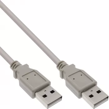 USB 2.0 Kabel Typ A Stecker/Stecker beige 2m InLine 34318H
