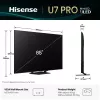 Hisense U7Q PRO 85U7Q PRO 2,16 m (85 Zoll) 4K Ultra HD Smart-TV WLAN Schwarz 500 cd/m²