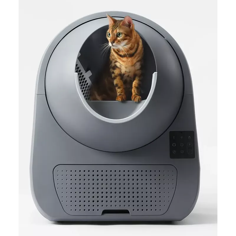 Selbstreinigende Katzen-Toilette Catlink Pro-X Luxury — 65 L Kapazität, Grau, 580×600 mm