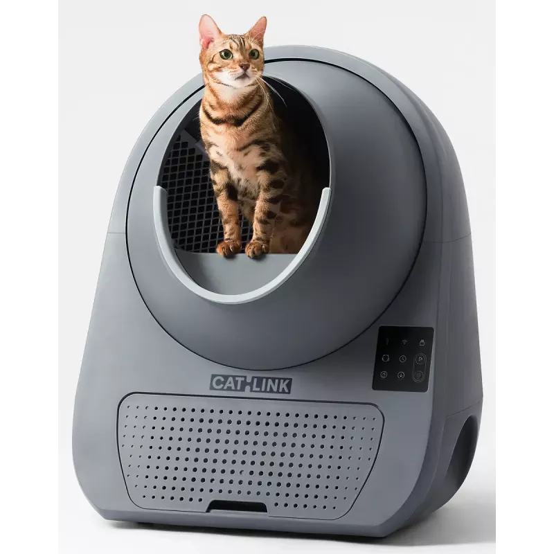 Selbstreinigende Katzen-Toilette Catlink Pro-X Luxury — 65 L Kapazität, Grau, 580×600 mm