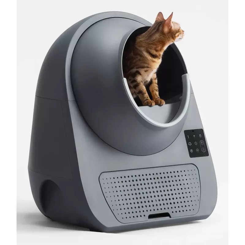 Selbstreinigende Katzen-Toilette Catlink Pro-X Luxury — 65 L Kapazität, Grau, 580×600 mm