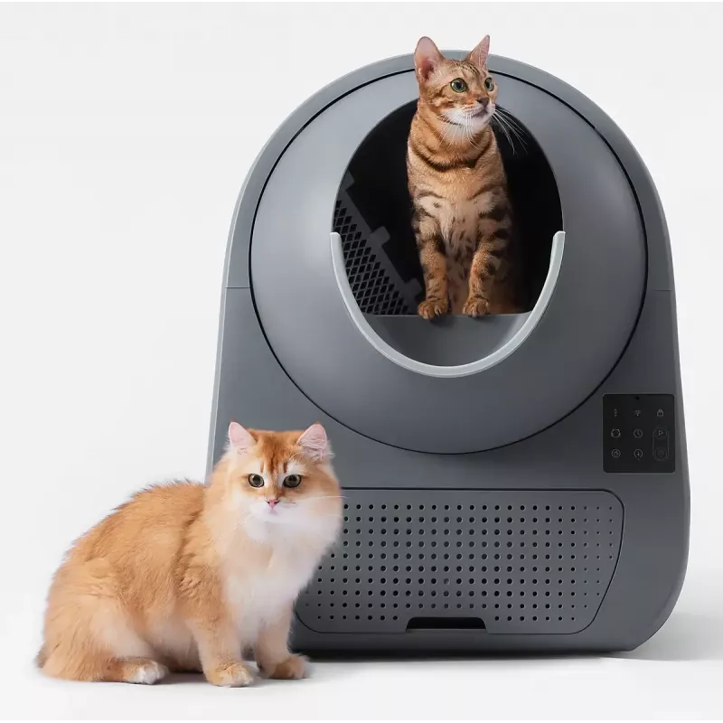 Selbstreinigende Katzen-Toilette Catlink Pro-X Luxury — 65 L Kapazität, Grau, 580×600 mm