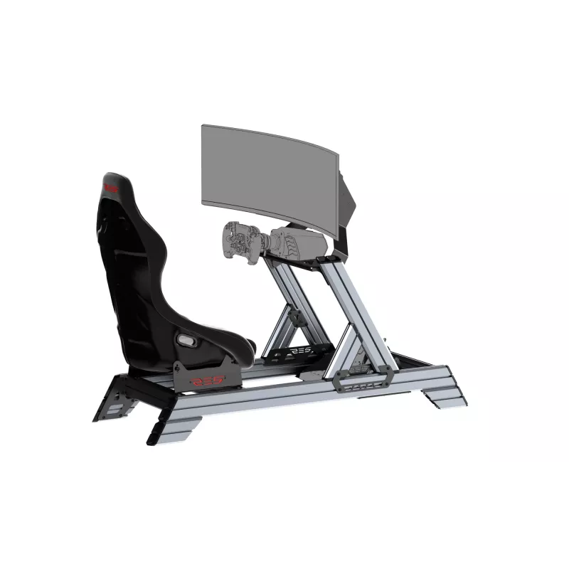 Res-Tech SMART COCKPIT + GT SITZ (BUNDLE), Racing-Cockpit, Schwarz, Grau, Acrylnitril-Butadien-Styrol (ABS), Aluminium, 52 kg, Italien