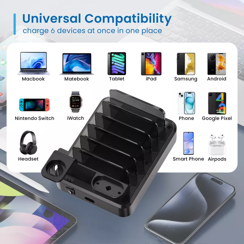 Ewent EW1335 Ladegerät für Mobilgeräte Universal Schwarz AC Schnellladefunktion Indoor
