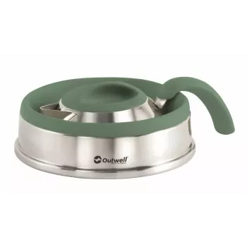 Outwell Collaps Kettle 1,5 l – zusammenklappbarer Campingkessel, Shadow Grün