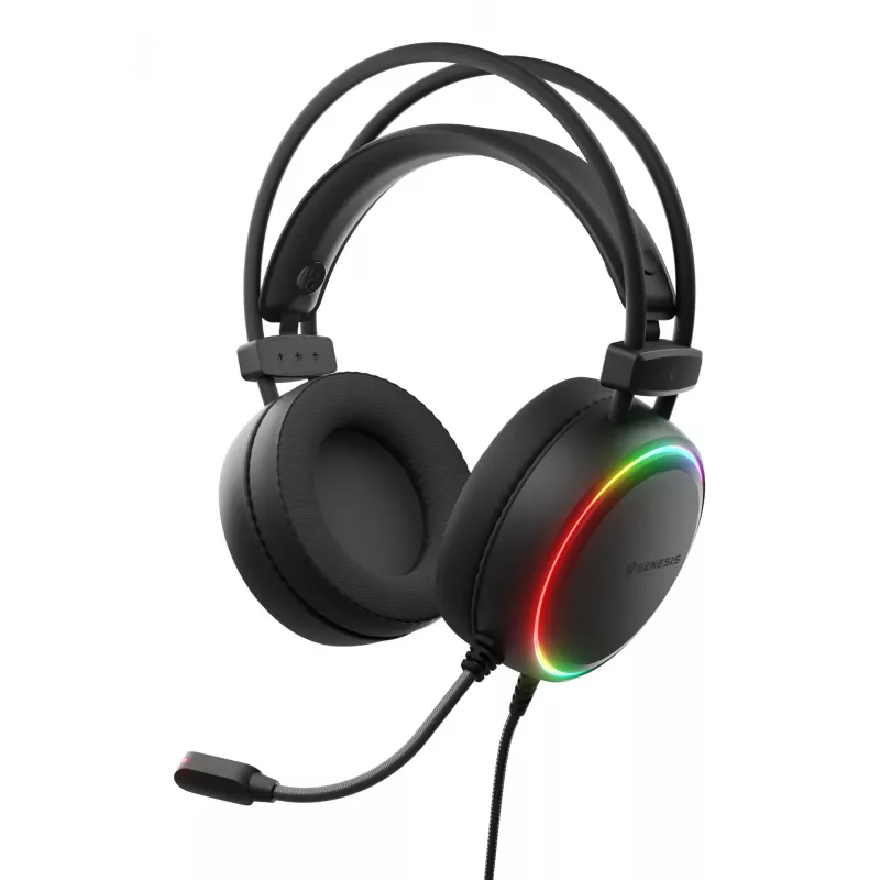 Headset Genesis NSG-2307 kabelgebundene Gaming-Kopfhörer, ohrumschließend, 20–20000 Hz, 2,2 m Kabel, Schwarz