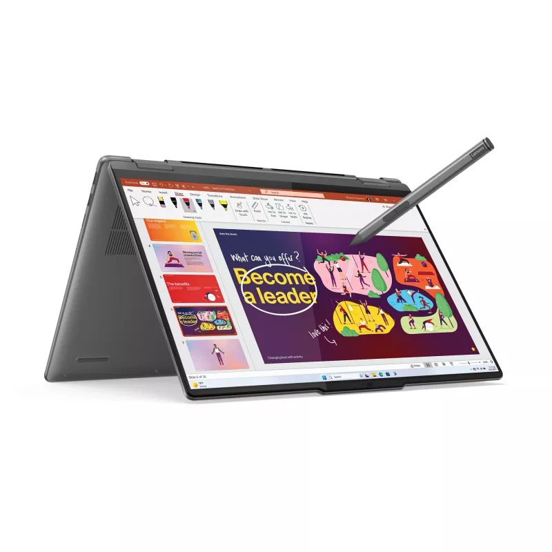 Lenovo Yoga 7 2-in-1 16IML9 Intel Core Ultra 7 155U Hybrid (2-in-1) 40,6 cm (16 Zoll) Touchscreen WUXGA 16 GB LPDDR5x-SDRAM 1 TB SSD Wi-Fi 6E (802.11ax) Windows 11 Home US English Grau