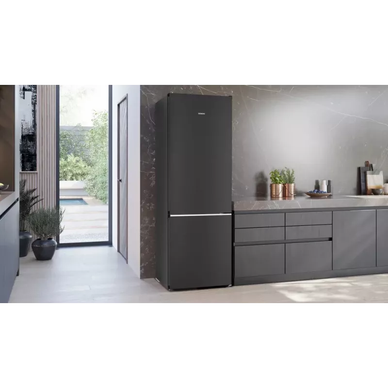 Siemens iQ500 KG49N4XAF Kühl-Gefrierkombination Freistehend 440 L Schwarz
