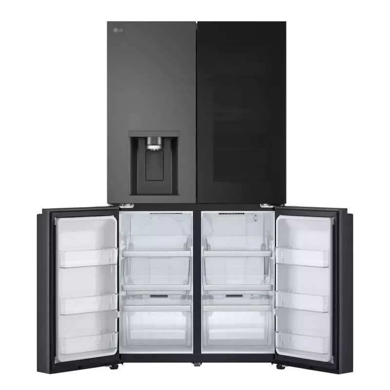 LG InstaView GMG960EVJE Side-by-Side-Kühlschrank Freistehend 638 L Schwarz
