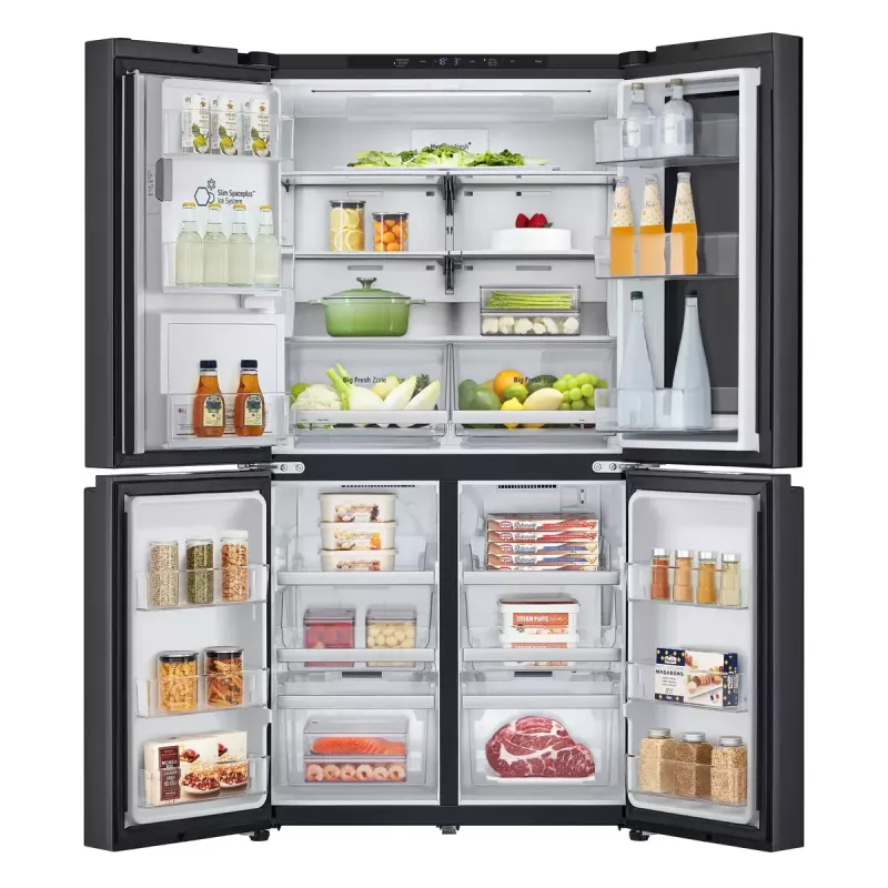 LG InstaView GMG960EVJE Side-by-Side-Kühlschrank Freistehend 638 L Schwarz