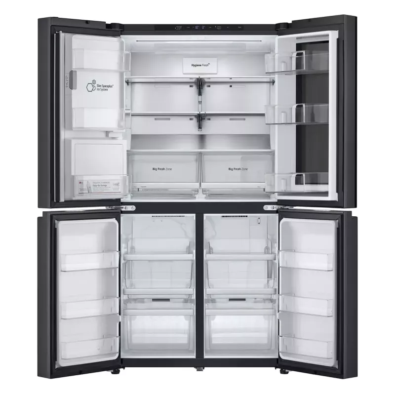 LG InstaView GMG960EVJE Side-by-Side-Kühlschrank Freistehend 638 L Schwarz