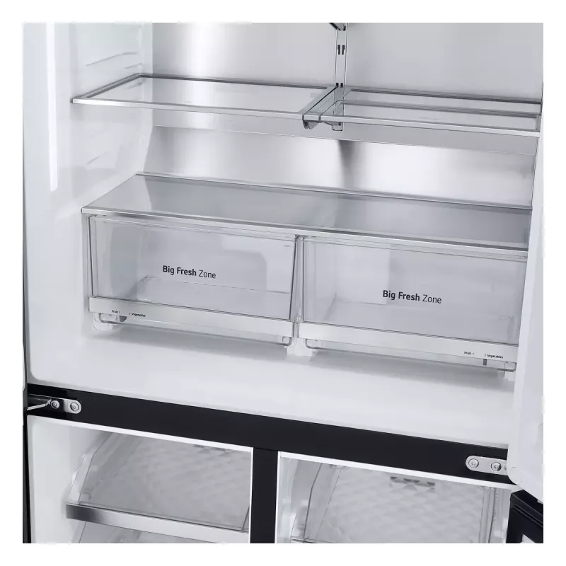 LG InstaView GMG960EVJE Side-by-Side-Kühlschrank Freistehend 638 L Schwarz
