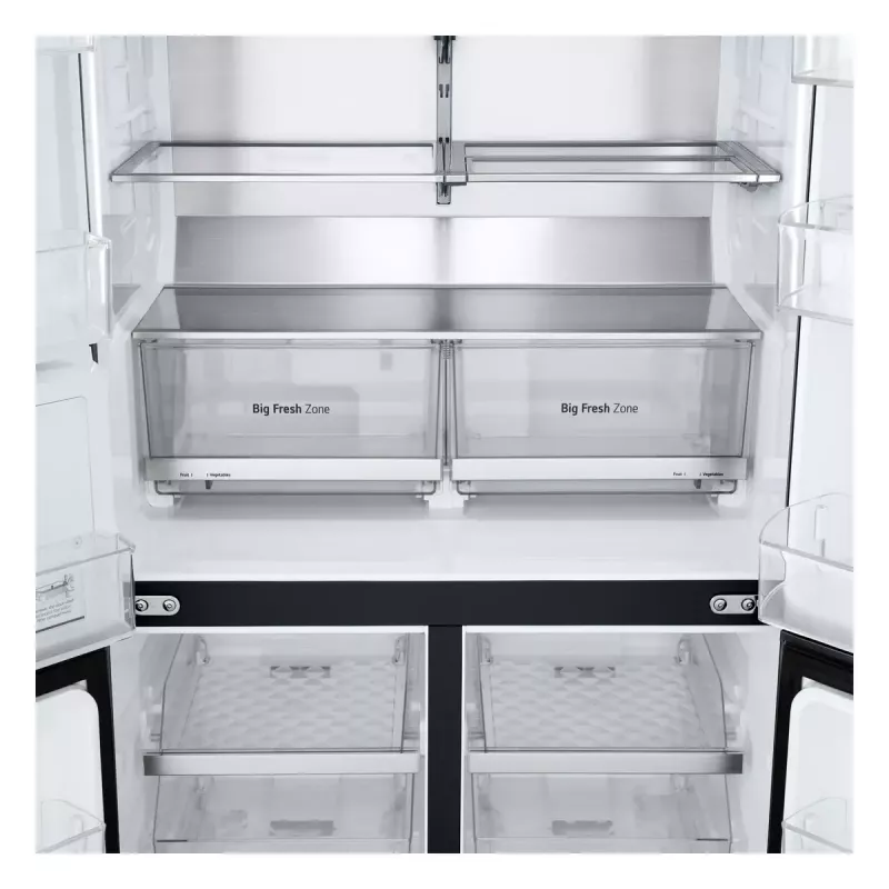 LG InstaView GMG960EVJE Side-by-Side-Kühlschrank Freistehend 638 L Schwarz