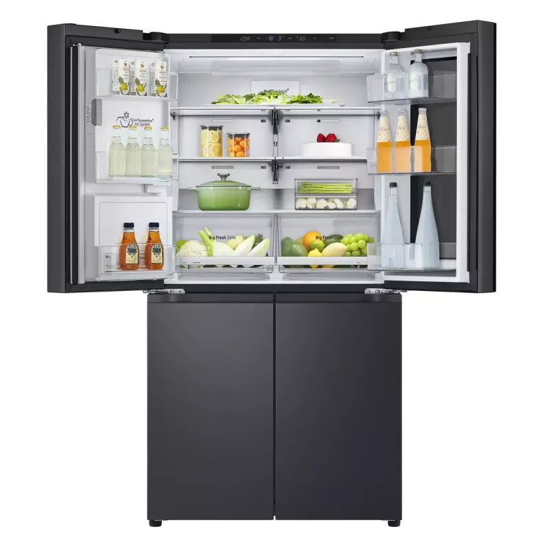 LG InstaView GMG960EVJE Side-by-Side-Kühlschrank Freistehend 638 L Schwarz