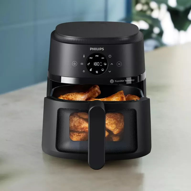 Philips 2000 series NA220/00 Fritteuse Einzel 4,2 L Standgerät 1500 W Heißluftfritteuse Schwarz