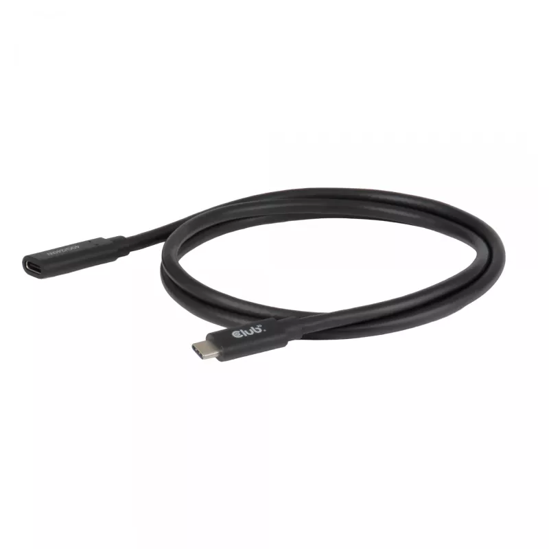 USB-C 40Gbps Verlängerungskabel 1 m — club 3d, USB C auf USB C, Schwarz