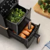 Philips 4000 Series Dual Stack Airfryer Vertikaler Korb 10L Standgerät 2750 W Heißluftfritteuse Schwarz