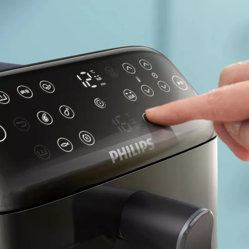 Philips 4000 Series Dual Stack Airfryer Vertikaler Korb 10L Standgerät 2750 W Heißluftfritteuse Schwarz