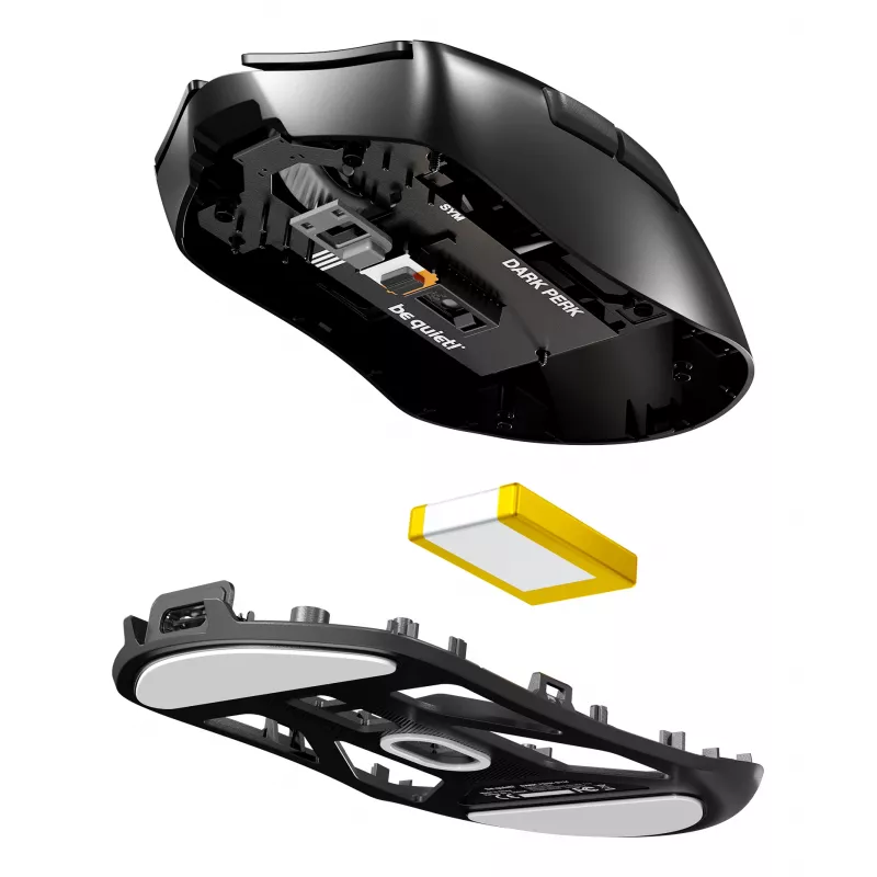be quiet Dark Perk | Sym Maus Gaming Rechtshänder RF Wireless + USB Typ-C Optisch 32000 DPI
