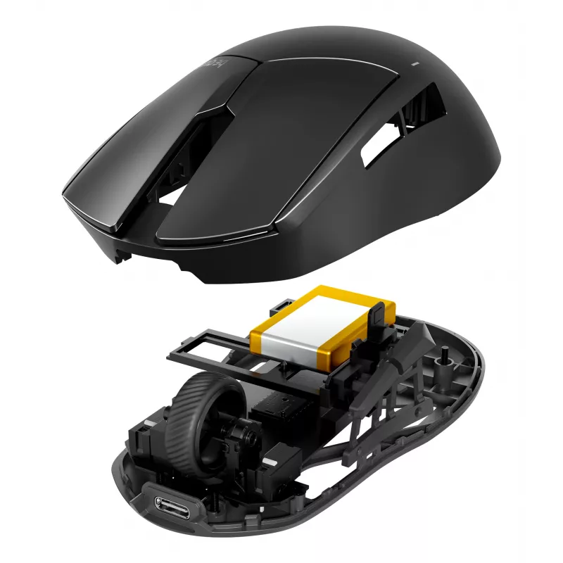 be quiet Dark Perk | Ergo Maus Gaming Rechtshänder RF Wireless + USB Typ-C Optisch 32000 DPI