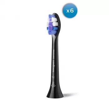 Philips Sensitive HX6056/88 6er-Pack Bürstenköpfe Schwarz 6 Stück