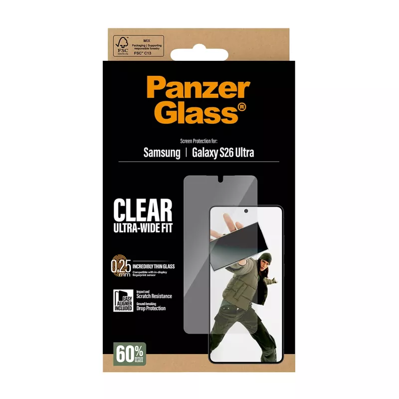 PanzerGlass ® Displayschutz Samsung Galaxy S26 Ultra | Ultra-Wide Fit mit EasyAligner