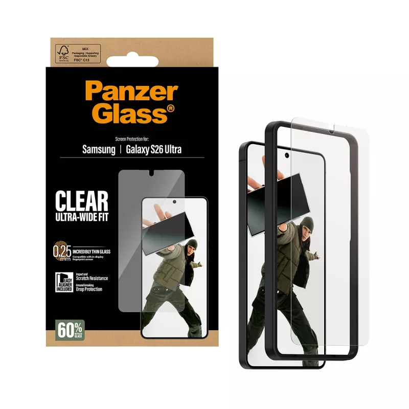 PanzerGlass ® Displayschutz Samsung Galaxy S26 Ultra | Ultra-Wide Fit mit EasyAligner