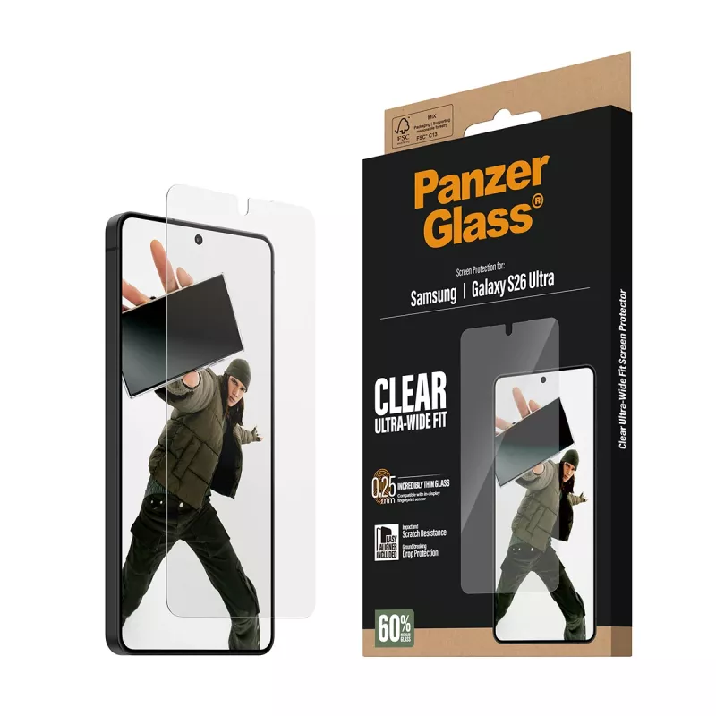PanzerGlass ® Displayschutz Samsung Galaxy S26 Ultra | Ultra-Wide Fit mit EasyAligner