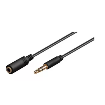 Microconnect AUDLG1G Audiokabel 1 m 3,5 mm Schwarz