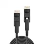 Lindy 30m Glasfaser-Hybrid-Mini-DisplayPort-1.4-Kabel mit abnehmbaren DP-Steckern