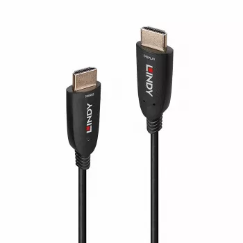 Lindy 60m Glasfaser-Hybrid-HDMI-8K60-Kabel, 60 m, HDMI Typ A (Standard), HDMI Typ A (Standard), 48 Gbit/s, Schwarz