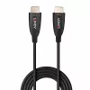 Lindy 60m Glasfaser-Hybrid-HDMI-8K60-Kabel, 60 m, HDMI Typ A (Standard), HDMI Typ A (Standard), 48 Gbit/s, Schwarz
