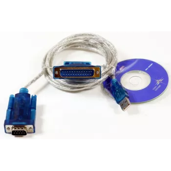 Microconnect USBADB25 serielles Kabel Transparent 1,8 m USB DB9